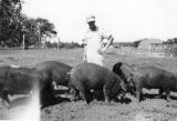 George with butcher hogs south of the house